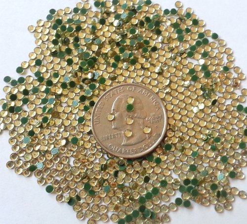 GoldenLiving168 Light Yellow Gold Round 600pcs Rhinestone 3mm (10ss) 3D Acrylic Nail Art Decoration Cellphone Case (High Quality) USA SELLER! FAST SHIPPING!