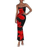 PRETTYGARDEN Womens Floral Maxi Dress Summer 2026 Sexy Spaghetti Strap Slip Bodycon Mesh Beach Vacation Dresses