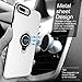 iPhone 8 Plus Case, iPhone 7 Plus Case with Ring Holder Kickstand, 360°Adjustable Ring Grip Stand Work with Magnetic Car Mount Anti-Fingerprint Slim Cover for Apple iPhone 8P 5.5 inch - White