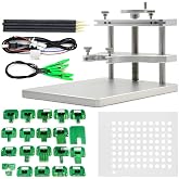 BDM Frame, Stainless Steel LED ECU Test Board, OBD2 Diagnostic BDM Set | with 22pcs Adapters and 4 Probe Pins, Professional BDM Work Holder for Kess V2 Ktag Fgtech BDM100 ECU Programming and Tuning