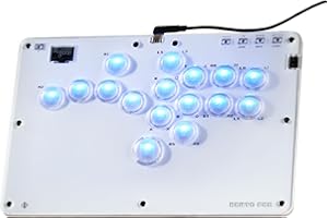 ONEED Haute42 Leverless Controller Arcade Stick R16: Leverless Controller with Rims,Leverless Arcade Stick for PC/PS4/Switch Game,Crystal Low-Profile Switch FightPad Support Hot Swap & SOCD
