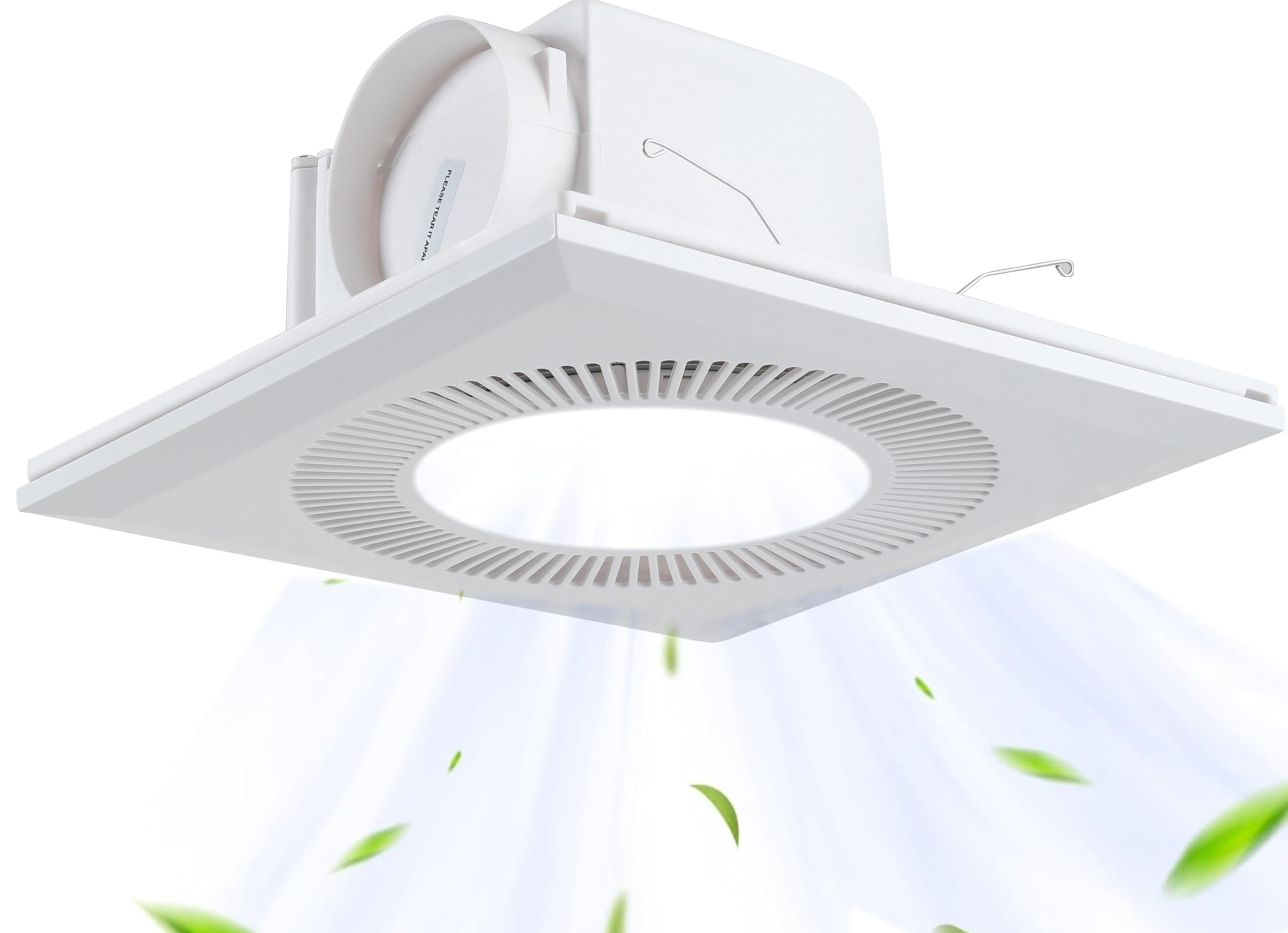 Photo 1 of MEOZRI Bathroom Exhaust Fan with LED Light Ceiling Mount Ventilation Fan 136 CFM 1.0 Sones 4 Inch Duct Quiet Bathroom Vent Fan with Light Combo 6000K for Home Bath Office Hotel