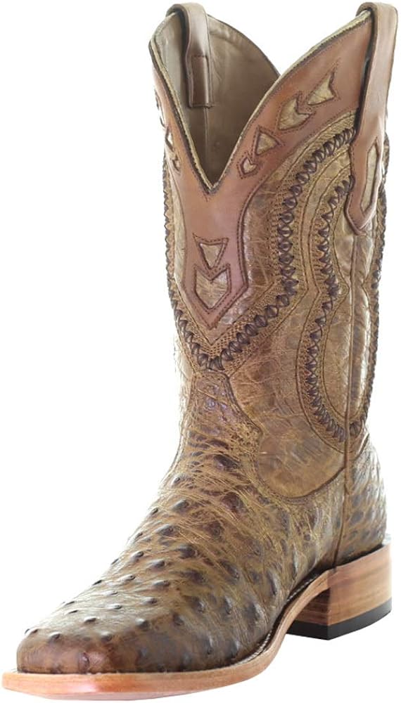 CORRAL Men's Orix Ostrich Overlay and Embroidery Boots