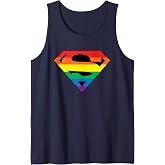 Superman Rainbow Logo Pride Tank Top