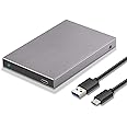 SSK Aluminum 2.5" Hard Drive Enclosure USB C 3.1 Gen 2(6Gbps) to SATA External HDD Case Adapter for 2.5 inch 7 9.5mm SATA III HDD SSD with UASP Compatible with WD Seagate PS4 Xbox