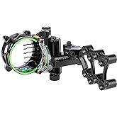 Trophy Ridge Stacked 5 Pin Archery Bow Sight - 5 Micro Adjustable Pins, Top 2 Pins .019, Bottom 3 Pins .010, 2nd/3rd Axis Leveling, Right Hand, 0.019 Pin