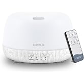 SEEDSEEL 300ML Essential Oil Diffuser with Remote Control, Aromatherapy Diffuser with 7-Color Changing LED Light for Bedroom, Home