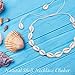 Puka Shell Necklace Choker - White Seashell Necklace Bracelet Set Handmade And Black Pooka Shell Necklace Choker with Pearl Hawaii Wakiki Beach for Summer