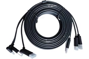 3-in-1 Accessories Replacement Cable HDMI 5M, Power VR Games，Compatible for HTC Vive，TV Accessories