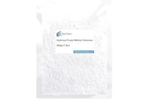 Eastchem HydroxyPropyl MethylCellulose Food Grade,HPMC 4000, Food Thickener, Gelatin, 99+% Purity,CAS NO:9004-65-3 (500g/17.6OZ)