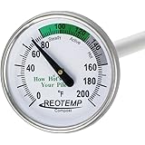 REOTEMP Backyard Compost Thermometer - 20" Stem, with Composting Instructions (Fahrenheit)