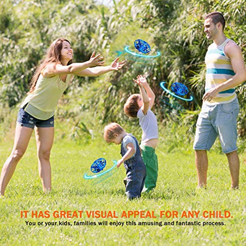 Flying Toys Drones for Kids Toddlers Adults Helicopter with 360° Rotating and Shinning LED Lights, Easy Indoor Flying Ball Hands Controlled Drone Toys for Boys or Girls