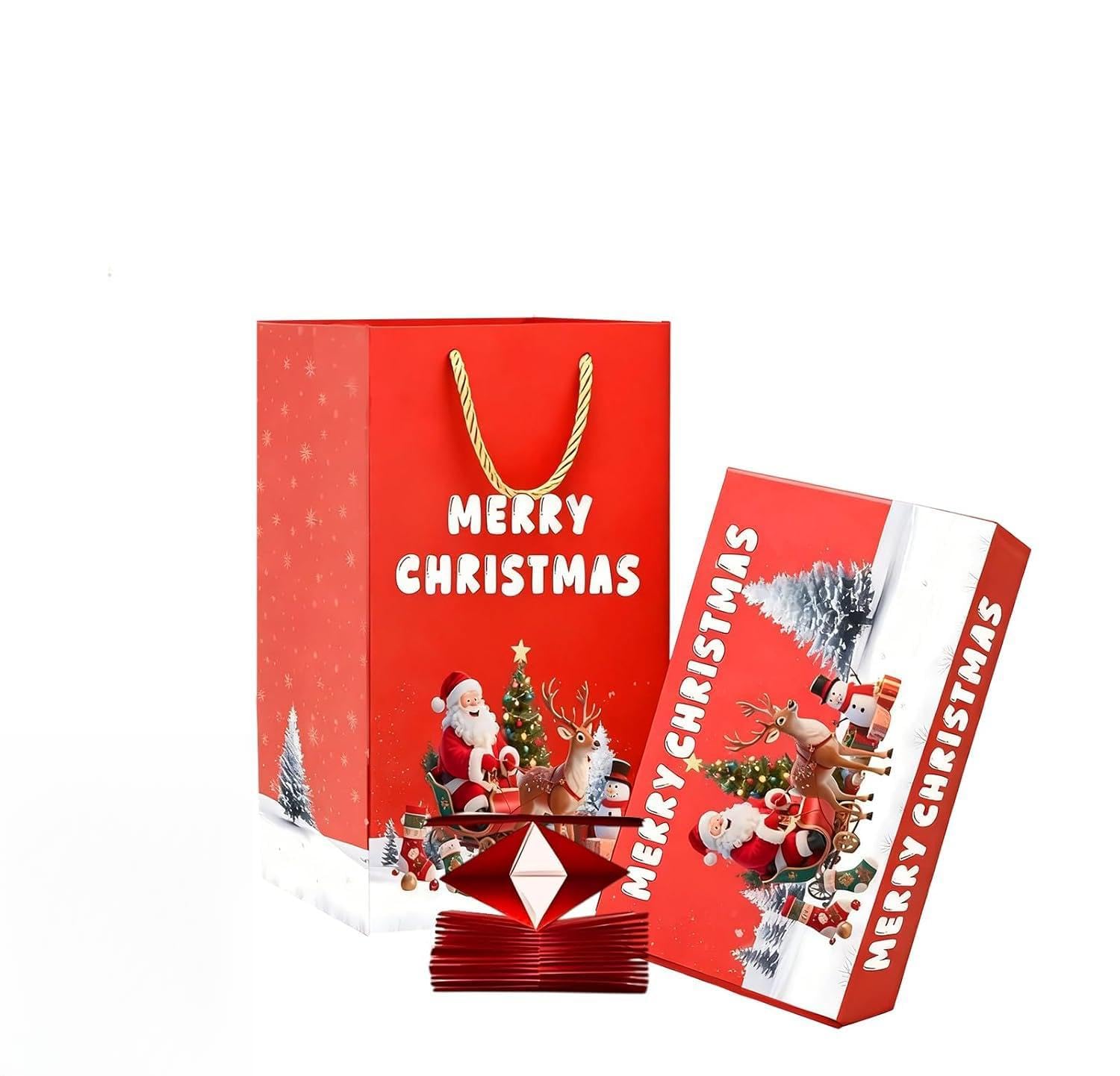 Photo 1 of 12pcs Surprise Box Gift Box, 2026 New Christmas Surprise Gift Box Explosion for Money, Unique Folding Bouncing Envelope Gifts Boxes, Pop-Up Explosion Gifts Boxes for Christmas