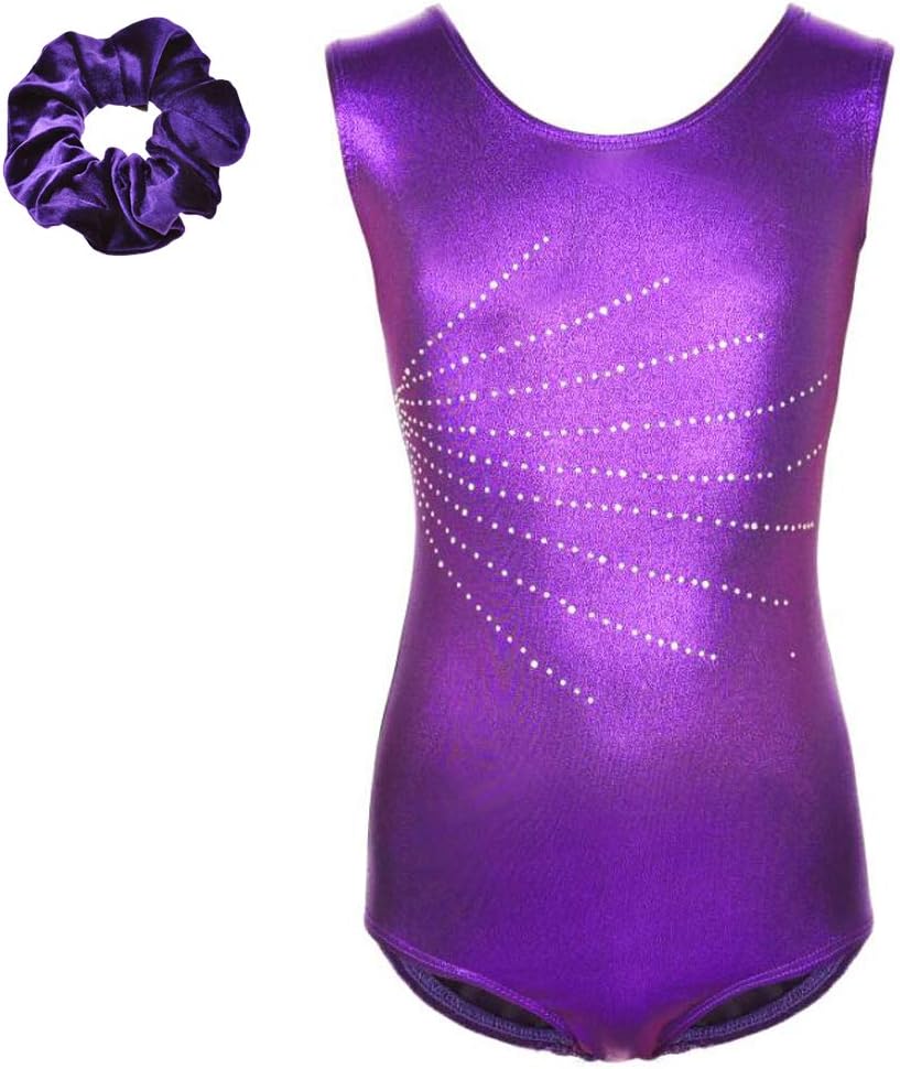 Tigerhu Leotards for Girls Gymnastics Athletic Sparkly Dancewear Activewear
