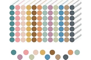 REGELETO Boho 4200 PCS 0.75 Inch 12 Colors Round Colored Dot Stickers for Toddlers Teaching Papers, Color Coding Labels, Circle Dots Stickers for Office and Student Classroom (25 Sheets)
