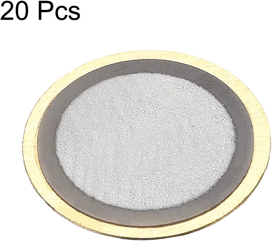 TIMESETL 15Pcs Piezo Disques avec Fils Pickup Acoustique 27 mm de