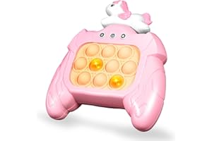 ORDTBY Push Pop It Game, Fidgets Games Toys for Kids, Autism Sensory Toys Mini Quick Games Boy Girl, Gift for 3-8 Year Old Boys Birthday Xmas, Bubble Stress Travel Light Up Pop It Game Teen Boys for 8-12