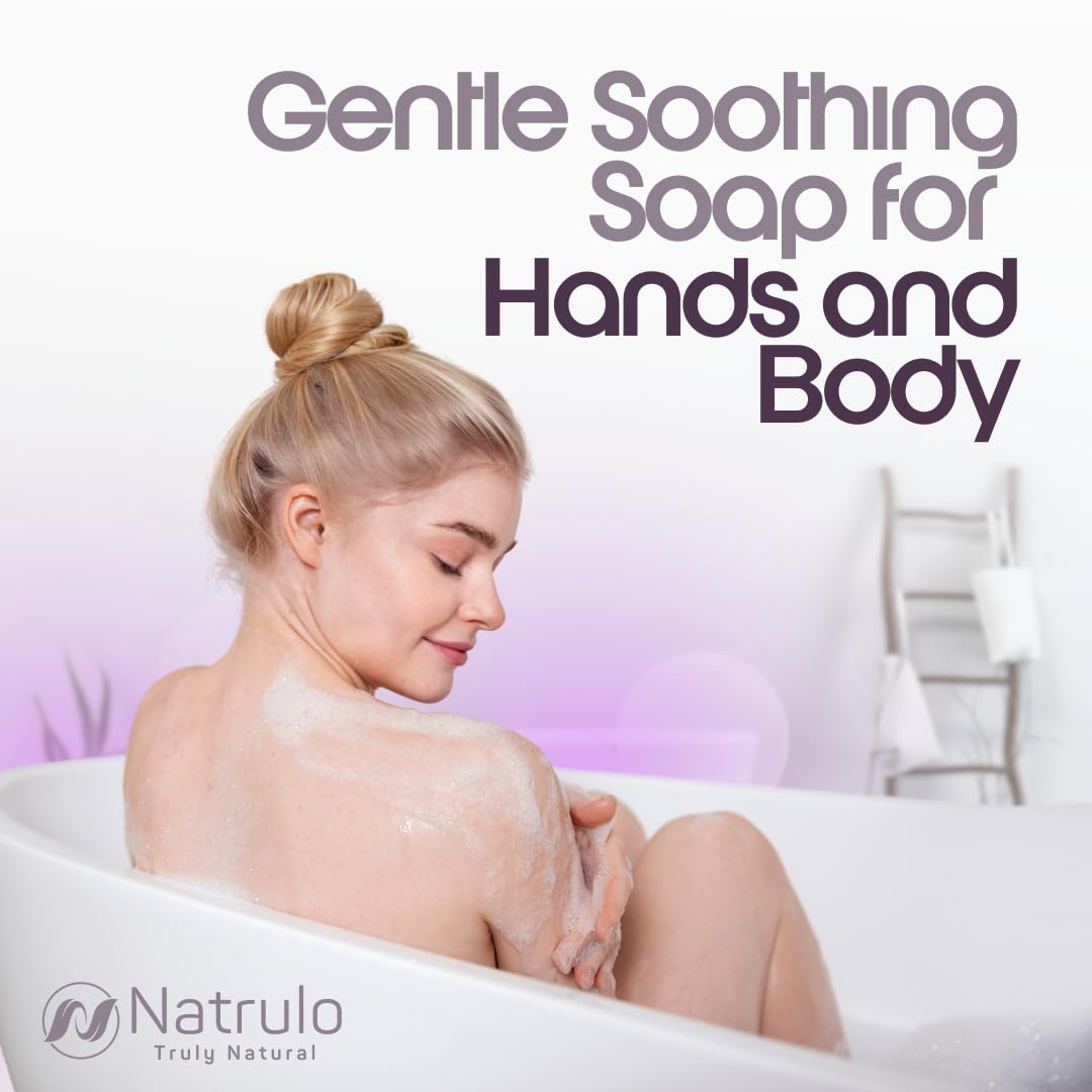 Eczema Soap Bar for Face and Body – All Natural Dermatitis, Psoriasis Treatment for Dry Itchy Flaky Skin Relief – Gentle Detoxifying, Healing, Anti-Itch, Cleansing Skincare Remedy – Eczema Soap Bar