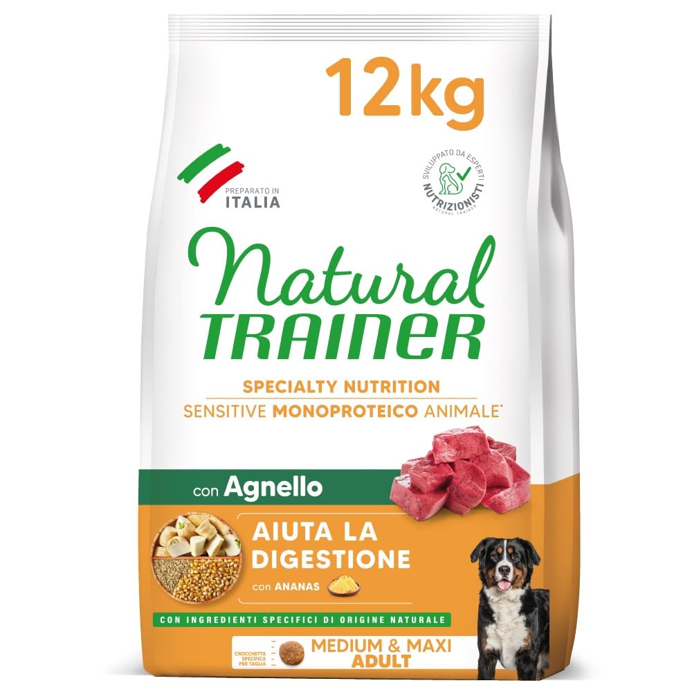 Natural Trainer Sensitive No Gluten Adult Dog Food with Lamb - 12 kg