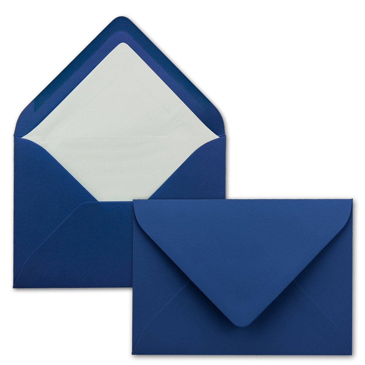 Neuser FarbenFroh Envelopes B6 176 x 125 mm, Wet Sealing, Coloured with White Inner Lining, Gesamtparent 50 Umschläge midnight blue