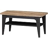 白井産業 ローテーブル 約 幅80 奥行40 高さ39 cm  センターテーブル シンプル デザイン家具 ブラウン ブラック (VNT-8040T ビエンテージ)