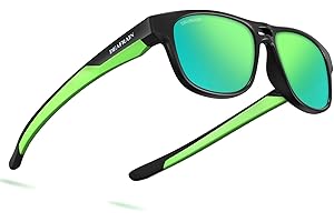 DEAFRAIN Kids Polarized Sunglasses for Boys Girls TPEE Flexible Frame Sports Baseball Running Cycling Glasses for Age 5-13