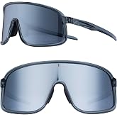 ROCKBROS Polarized Cycling Sunglasses UV400 Wraparound | Polarized Lens, Block Glear and Scattered Light, 0.95oz Ultralight, for Cycling Running Hiking Fishing, Men Women