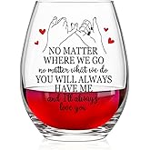 JQYCJTR No Matter Where You Go No Matter What We Do Wine Glass, Elephant Going Away Long Distance Gifts for Women Friends Bestie Sisters, Friendship Wine Glass Gifts for Best Friend Sisters BFF