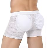 JOCKLAND Men's Padded Underwear, Men's Breathable Butt Lifting Boxer Briefs with Removable Pads