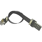Permanent FPV Flat Slim Thin Ribbon FPC Cable Standard USB A Male Straight to Standard USB A Female USB A Receptacle USB Fema