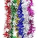 sunyou 6Pcs 2M 6.5Ft Festival Wedding Party Christmas Tinsel Garland，Classic Thick Colorful Reflections Shiny Sparkly Soft Hanging Tinsel Ornaments Ceiling Decorations，6 Colors