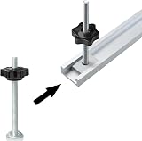 DDHOMIN 4 pcs M8 T-Track Kit with Bolts Knobs Washers woodworking view 6