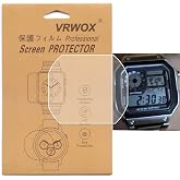 VRWOX 3-PCS TPU Screen Protector For AE-1200WH-1AVCF Watch, Full Coverage Screen Protector for AE-1200 / AE1200WH-1A / AE1200WHD-1A Watch HD Clear Anti-Bubble and Anti-Scratch