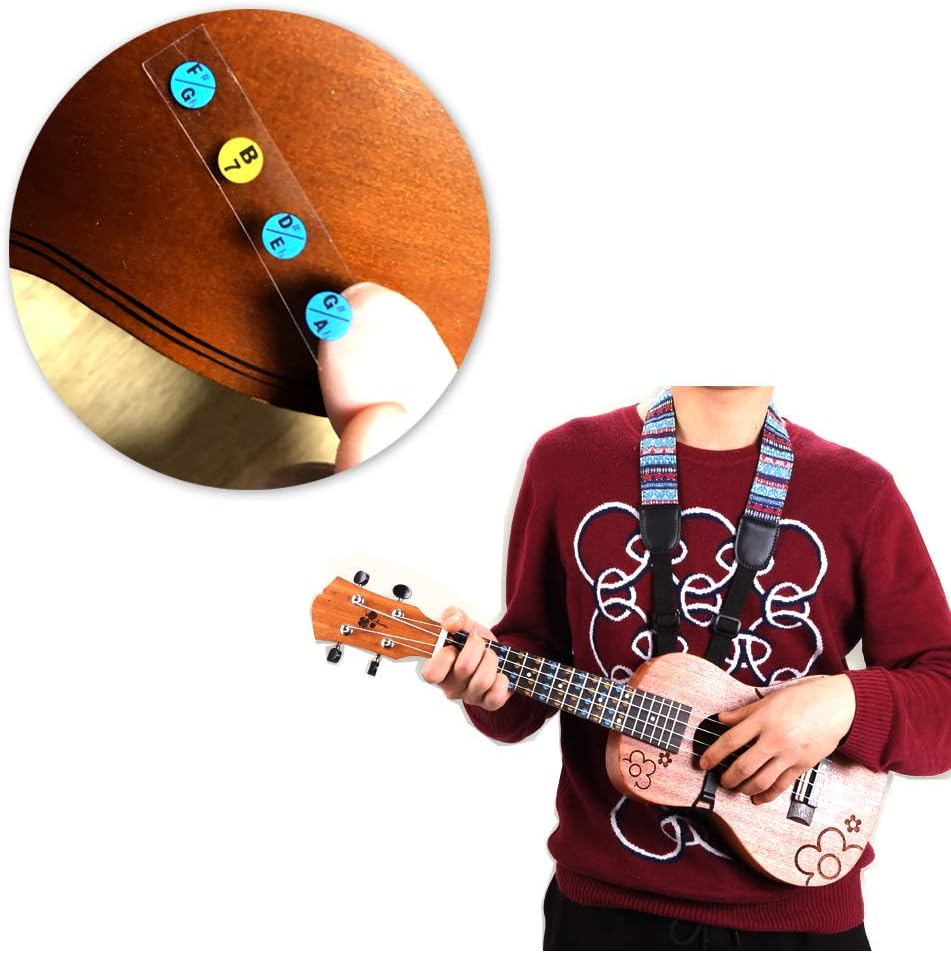 Transparent Ukulele Fretboard Note Decals Fingerboard Frets Map Sticker