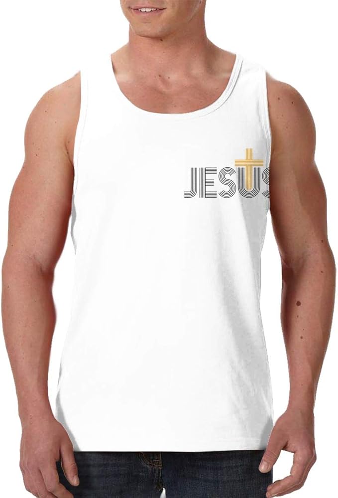Jesus Christian Cross Men Mens Premium Tank Top Men's A