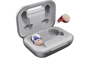 Rechargeable Hearing Aids for Seniors with Anti-Howling Technology, Smart Noise Reduction Chip, Auto On/Off and Volume Contro