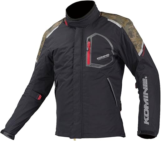 Amazon コミネ Komine バイク用 コンフォートウィンタージャケット フワ Black Camo L Jk 586 オールシーズン向け 防水 防寒 Ce規格 プロテクター 車 バイク 車 バイク