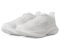 Hoka Women's Mach 6 Sneaker, White, 10.5