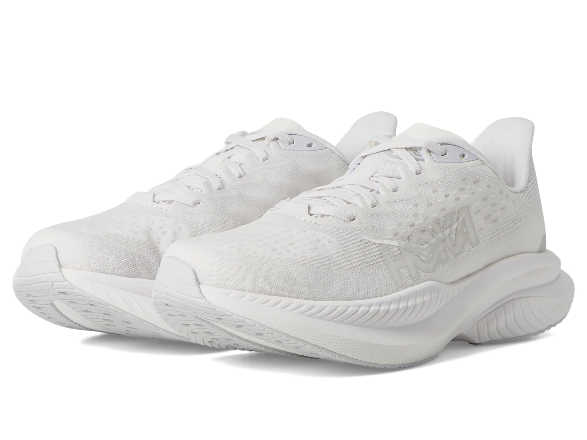 Hoka Women's Mach 6 Sneaker, White, 10.5