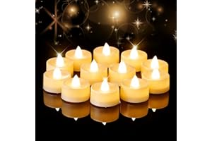 Amagic 12/24/50/100/150 Pack Battery Operated Tea Lights Candles, Fake Tealights Candles, Flameless LED Tea Lights for Hallow