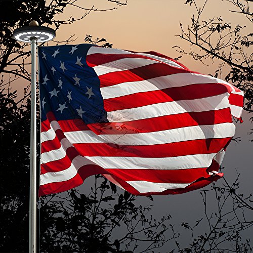 Solar Flag Pole Light- LBell 30 LED Flag Pole Lights Solar Powered Night Light- Flagpole Downlight Lighting for 15 to 25 Ft Top Auto On/Off, Energy Saving LEDs (White) - Thumbnail 6