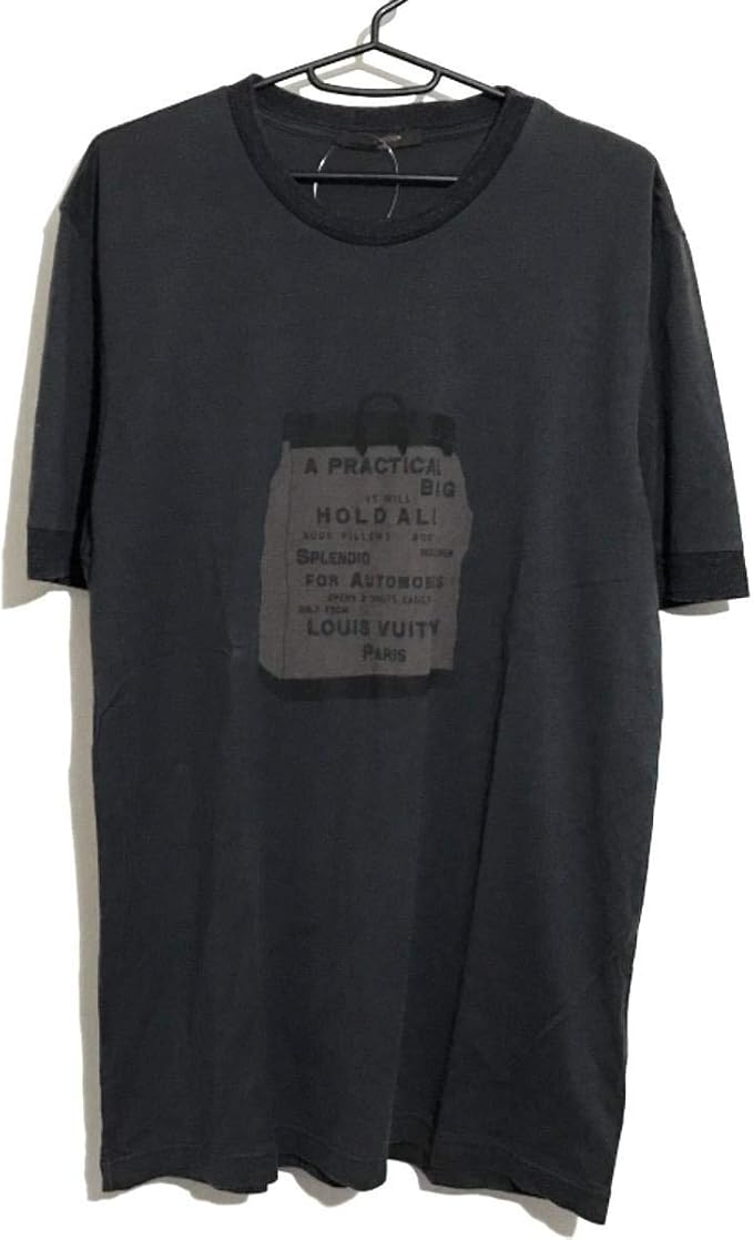 Amazon ルイヴィトン Louis Vuitton Tシャツ 半袖tシャツ メンズ ダークグレー 黒 ダークブラウン 中古 Tシャツ カットソー 通販