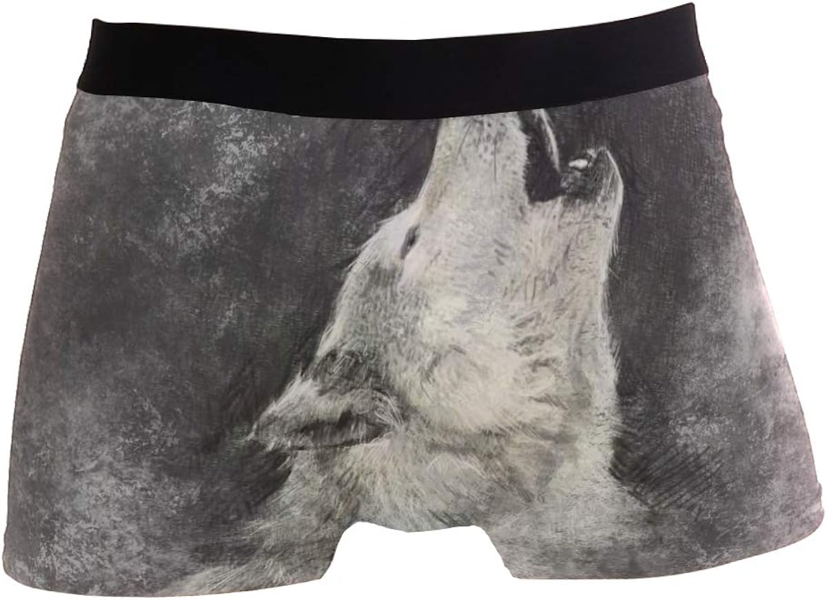 Montoj Calzoncillos Elásticos Para Hombre, Diseño De Lobo Aullando