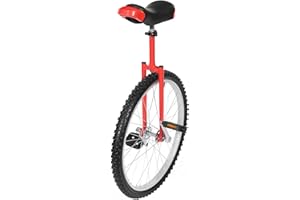 YHISUAILO Outdoor Wheel Unicycle, 16Inch/24Inch One Wheel Bike Adjustable Seat Exercise Bicycle for 7-60 Years Old, Outdoor Sports Fitness Exercise Unicycle