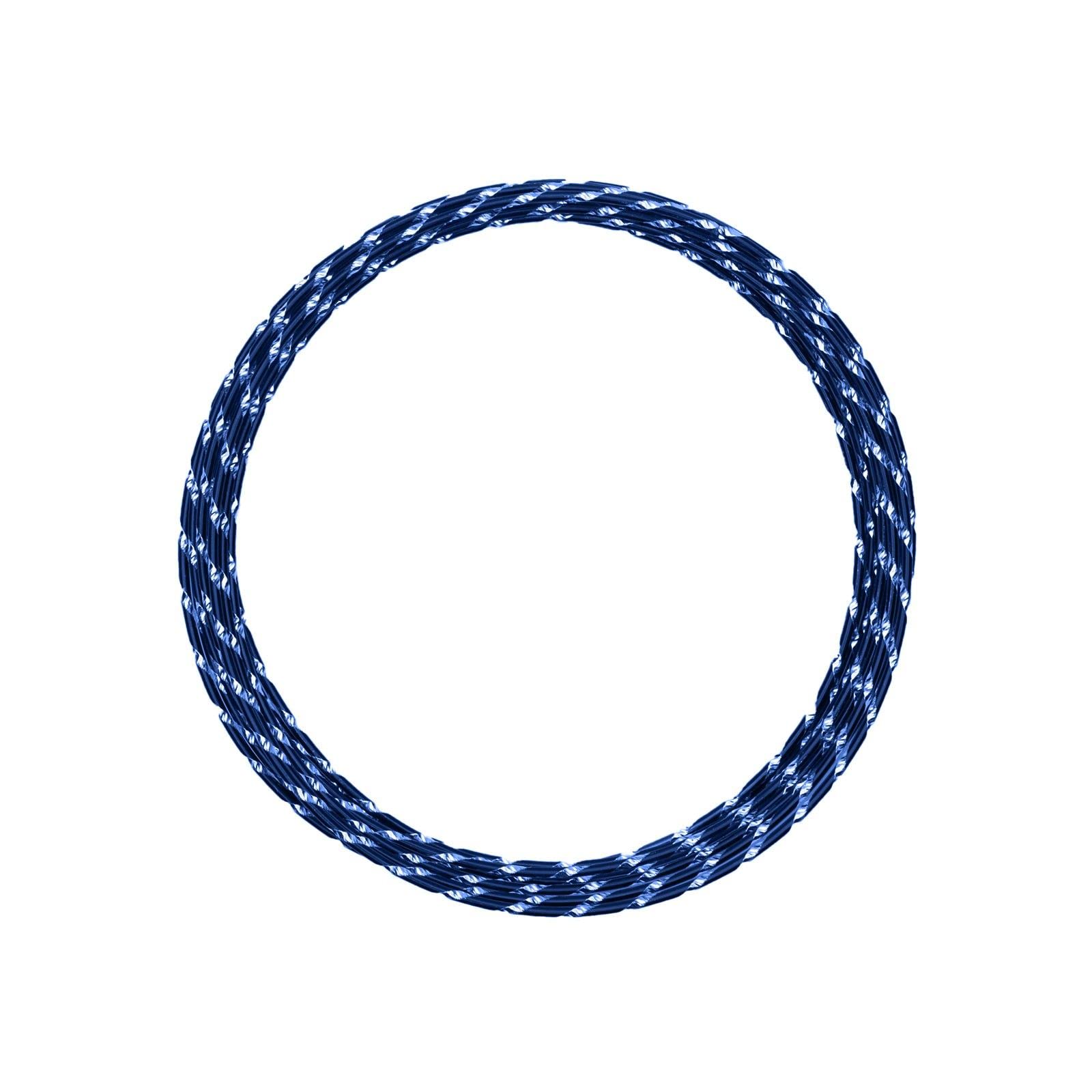 Vaessen Creative Aluminium Craft Wire Diamond Cut 16.4 ft (5 m) x 0.08" (2 mm) Royal Blue - Flexible Metallic Wire for Crafting, Flower Arranging, Jewellery Making and Modelling — image 1