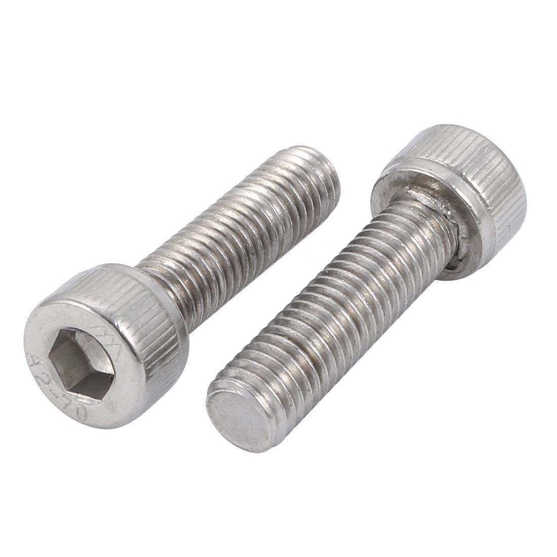 Sourcingmap M8x30mm 304 Stainless Steel Left Hand Thread Hex Socket Head Cap Screw Bolt 2pcs
