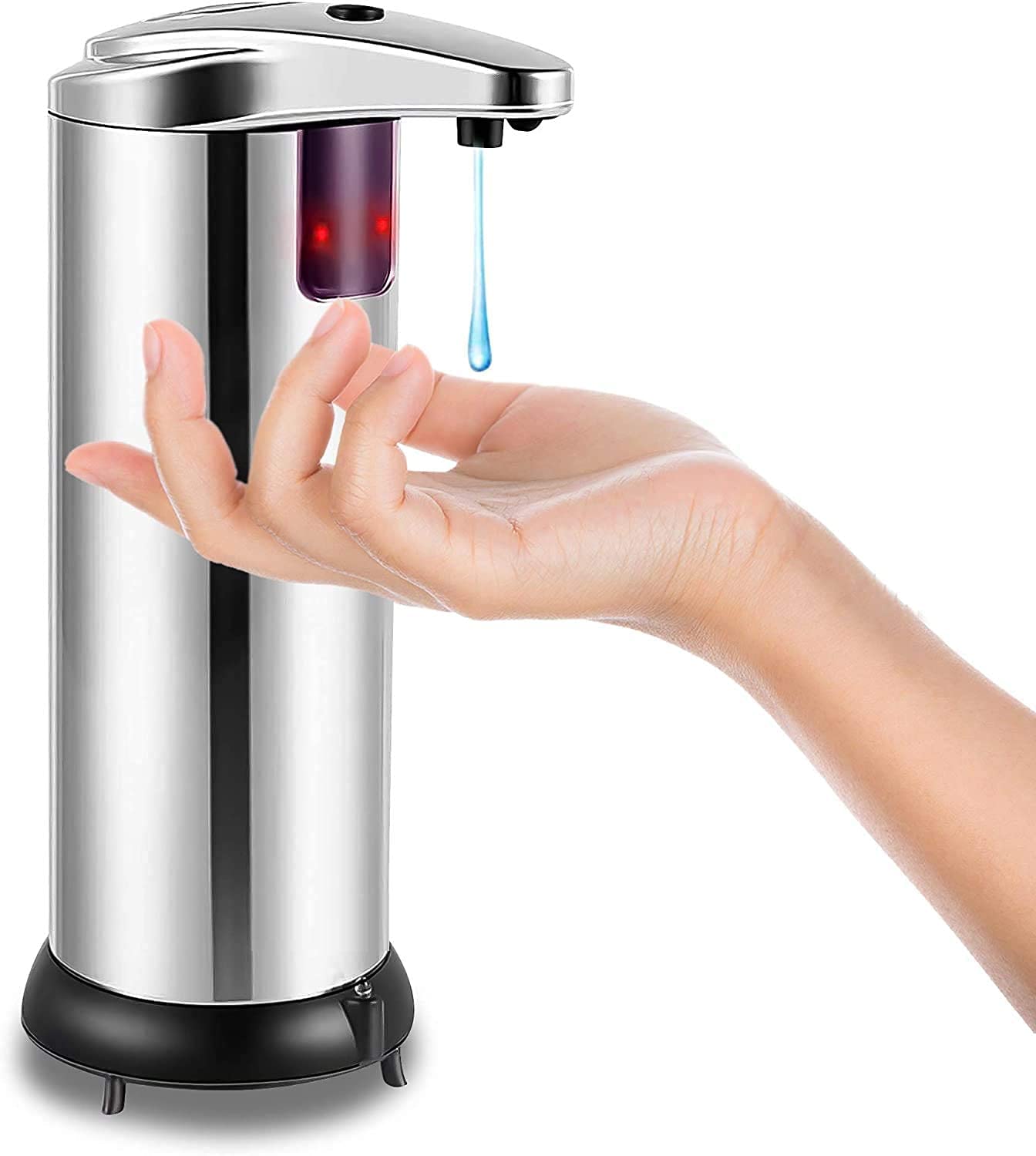RHYDON Automatic Sensor Soap Dispenser, 250ml Stainless Steel Touchless