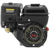 Bamiyune 212cc 7.5HP Gas Engine Replacement, 4 Stroke OHV Horizontal Shaft Motor with Recoil Start, 3600RPM Single Cylinder Small Engine for Go Kart Mini Bike Log Splitter Tiller Pressure Washer
