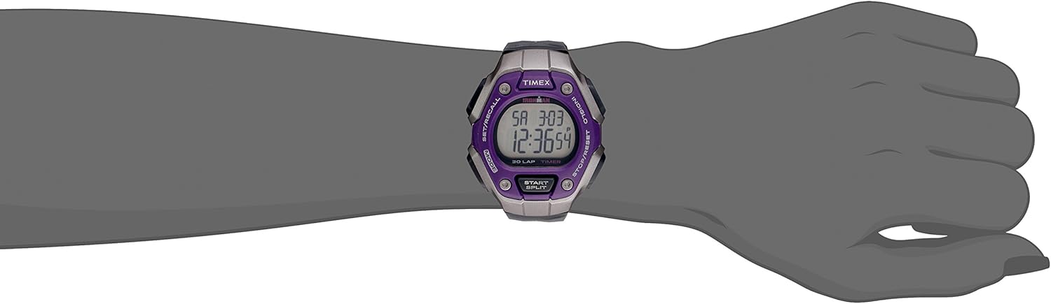 Timex Women's Ironman 30-Lap Digital Quartz Mid-Size Watch, White/Silver-Tone - TW5K89400: Timex: Watches