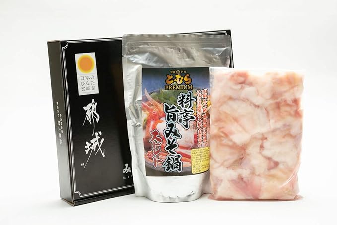 Amazon シーエム商事 宮崎県産和牛もつ鍋セット M Mnng 牛もつ300g 旨みそ鍋スープ600g 野上食品 牛肉 通販